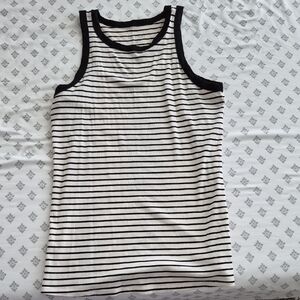 Striped Black and White Tank Top